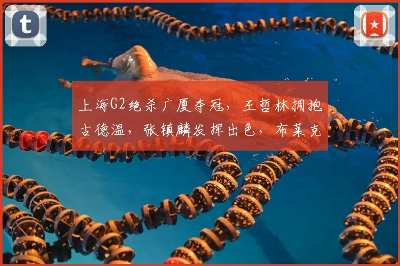 上海G2绝杀广厦夺冠，王哲林拥抱古德温，张镇麟发挥出色，布莱克尼低迷