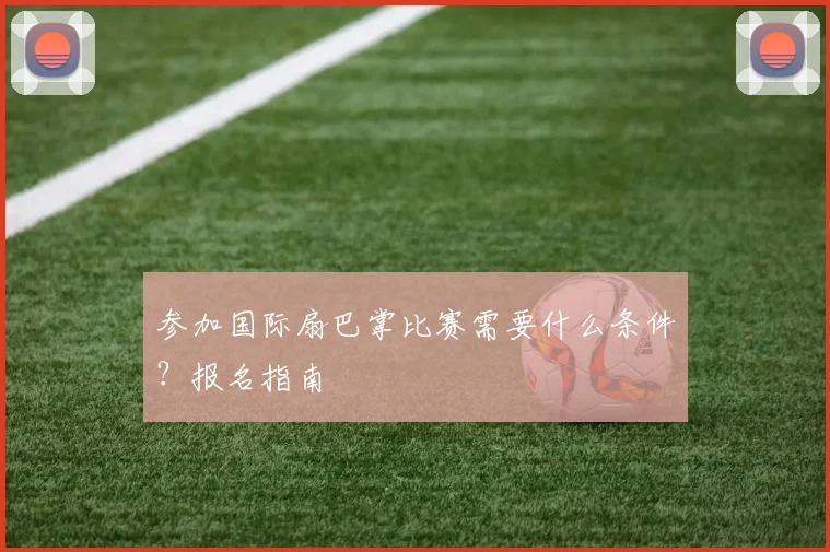 参加国际扇巴掌比赛需要什么条件?报名指南